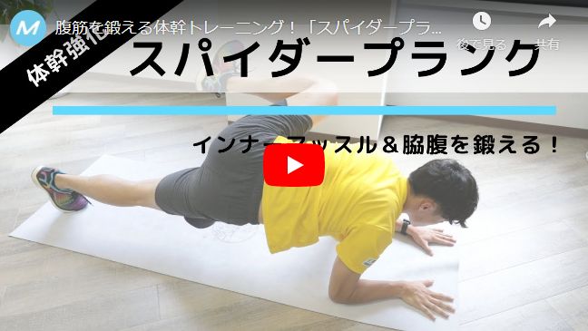 動画解説 腹筋を鍛える体幹トレーニング スパイダープランク の正しいやり方 トレーニング スポーツ Melos