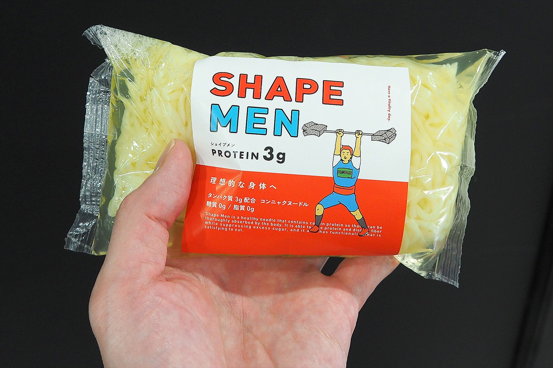 プロテイン配合こんにゃく麺 Shape Men たんぱく質量は少なめだけど 糖質 脂質ゼロで運動後に良さそう 健康 スポーツ Melos