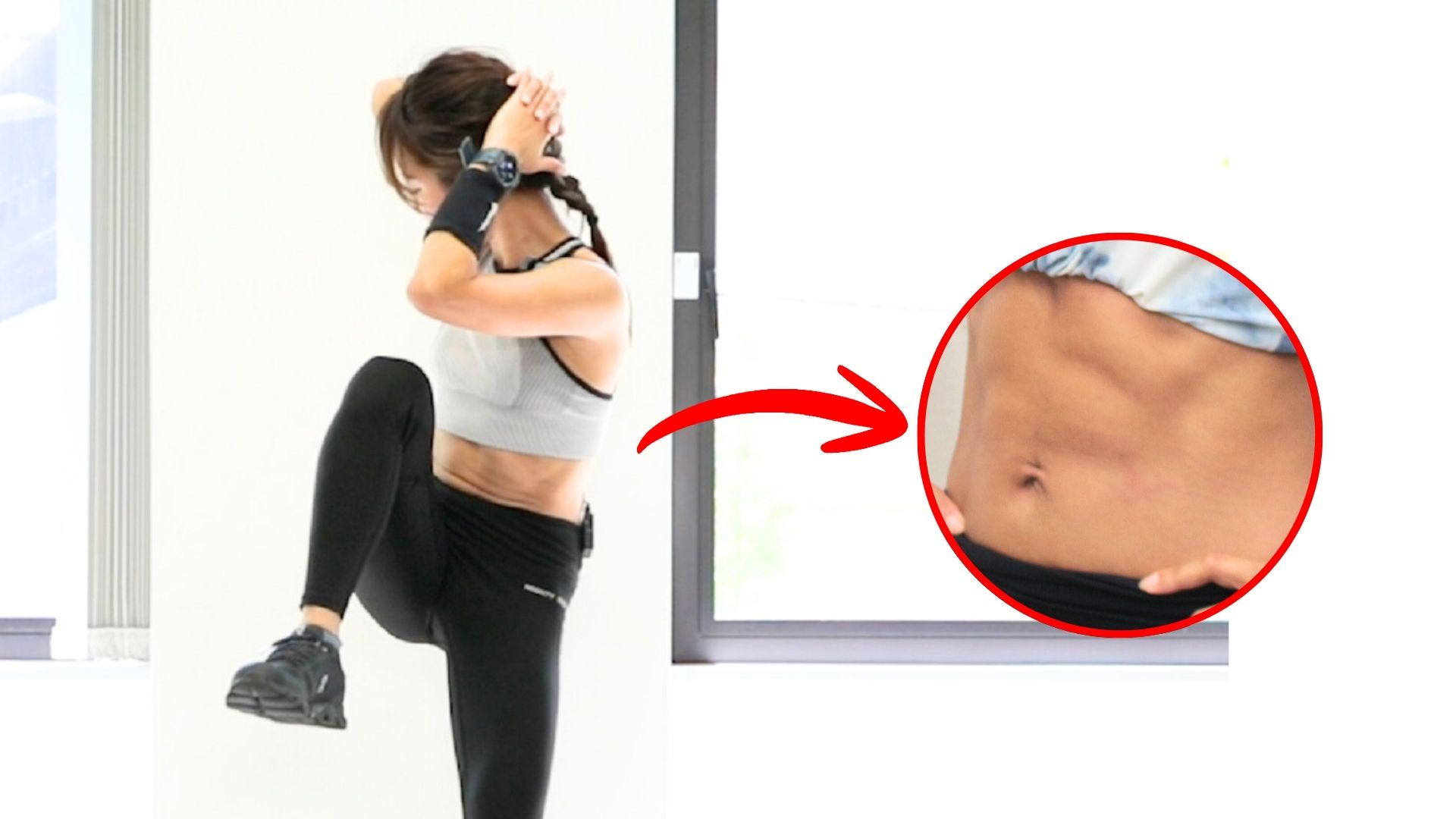 立ち腹筋＿腹筋割れ