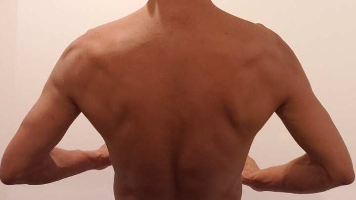 逆三角形の背中