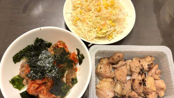 ジム後の夕食