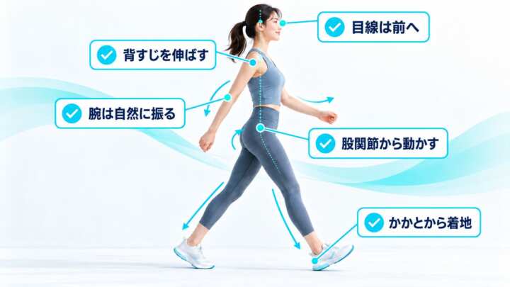 ウォーキングの正しい歩き方