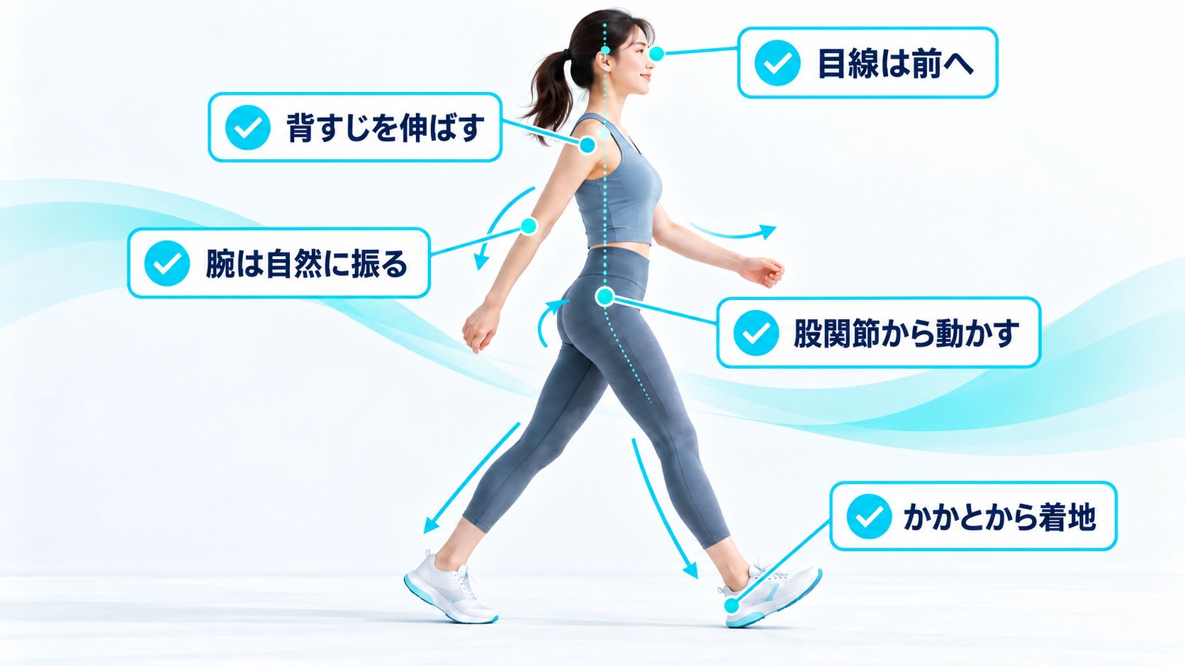ウォーキングの正しい歩き方