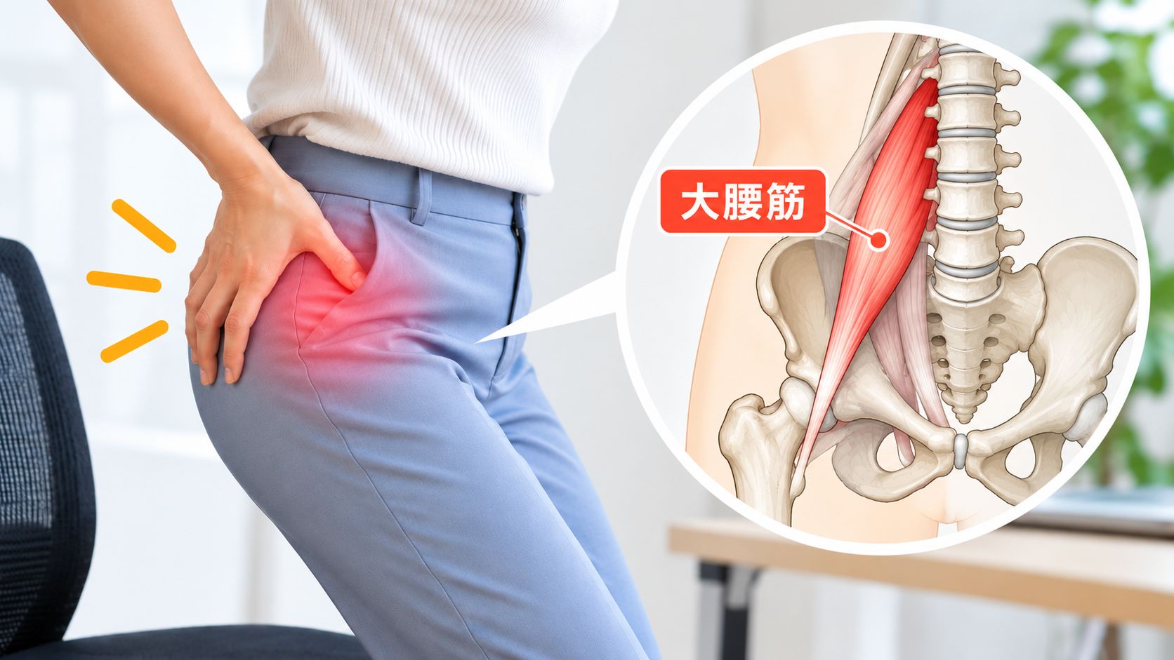脚の付け根のこりと大腰筋